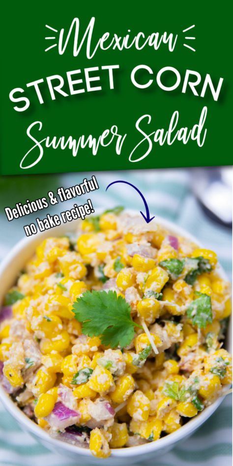 Cold Corn Salad, Corn Salad Recipe Easy, Easy Corn Salad, Cold Side Dishes, Corn Recipes Side Dishes, Street Corn Recipe, Corn Side Dish, Potluck Side Dishes, Cookout Side Dishes