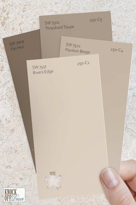 Sherwin Williams Rivers Edge, Neutral Kitchen Colors, Beige Wall Colors, Beige Paint Colors, Balanced Beige, Rivers Edge, Accessible Beige, Beige Paint, Paint Color Inspiration