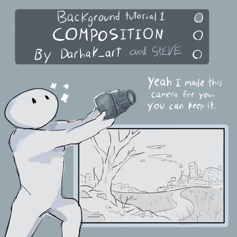 Draw Background Ideas, Draw Background Tutorial, How To Study An Art Style, Background Drawing Tips, Background Tutorial Digital Art, Background Composition, Landscape Art Tips, Background Ideas Drawing, Composition Tips