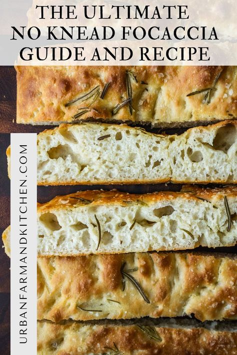 The Ultimate No Knead Focaccia Recipe (Base Recipe) Einkorn Focaccia Recipe, No Knead Foccacia Bread Recipes, No Knead Foccacia Bread, Best Foccacia Bread Recipes, No Knead Focaccia, Foccacia Bread, Homemade Baked Bread, Focaccia Bread Recipe, Focaccia Recipe