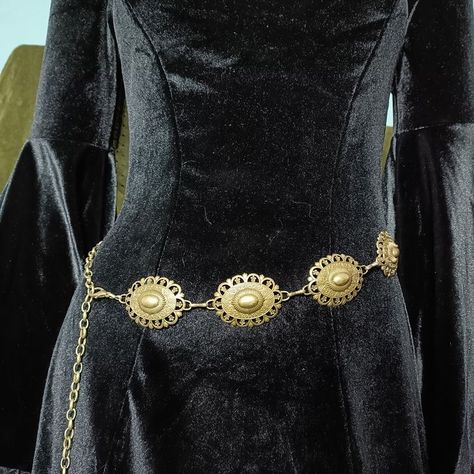 Whimsigoth Belt, Nice Wardrobe, Golden Belt, Belt Pattern, Medieval Belt, Boho Belt, Ren Fair, Gothic Chokers, Boho Belts