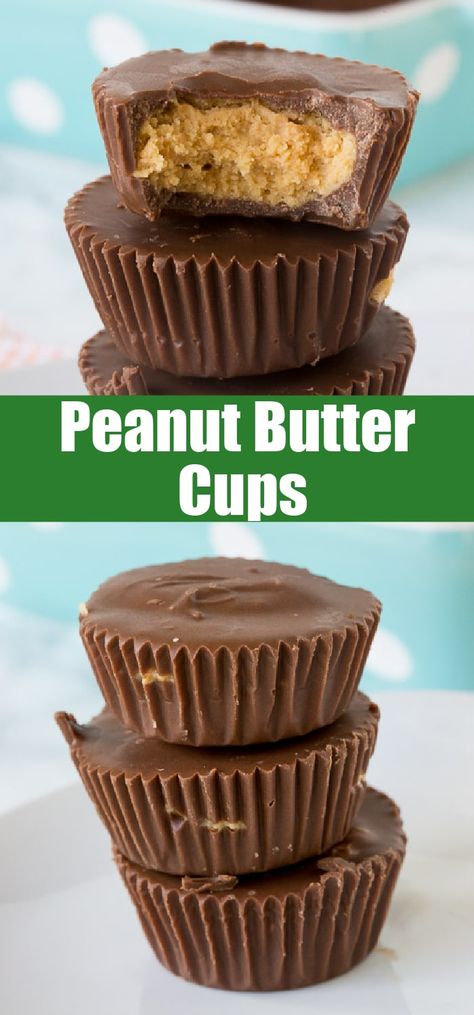 Homemade Recess Cups, Reeces Peanut Butter Cup Ideas, Recess Peanut Butter Cup, Easy Peanut Butter Cups, How To Make Peanut Butter Cups, Peanut Butter Candies, Homemade Reeses Cups Easy, Home Made Reese Cups, Recees Peanut Butter Cups