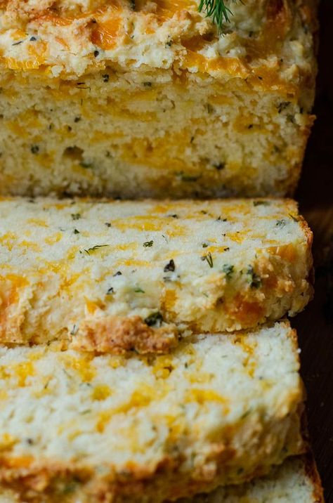 There's nothing like a good quick bread recipe to make dinner easy. This savory buttermilk cheddar loaf is filled with fresh herbs and a great accompaniment to soup, sandwiches, or for snacking. Bake it in the oven for a beloved recipe for giving to friends, sharing at the holidays or simple food for families. #bread #cooking #recipes #gourmet #freshbaked Loaf Bread Recipe, Taste And Tell, Buttermilk Bread, Cheese Bread Recipe, Herb Bread, Buttermilk Recipes, Muffin Bread, Savory Bread, Loaf Recipes