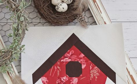 Bird House Quilt Block PDF Pattern - Four Block Sizes Bird House Quilt Blocks Free Pattern, House Quilt Block Pattern Free, House Quilt Blocks, Birdhouse Quilt, Recipes Tutorials, House Quilt Block, Quilt Block Patterns Free, Classic Quilts, Childrens Quilts