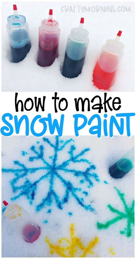 Natal, Amigurumi Patterns, Snow Activity, Snow Paint, Make Snow, Maluchy Montessori, Paint Recipe, Snow Activities, Recipe For Kids