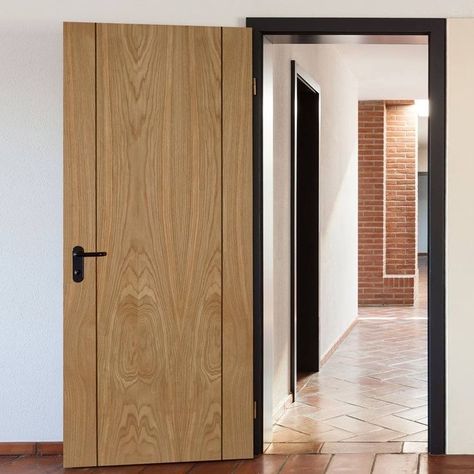 Door Veneer Design, Oak Doors Interior, Folding Door Design, Luxury House Tour, Modern Garage Door, Garage Door Designs, Modern Luxury House, Modern Wood Doors, Space Home Decor