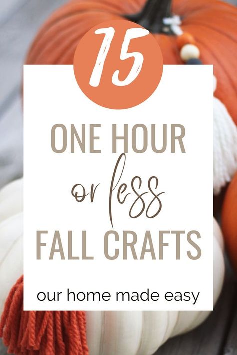 Super Easy Fall Crafts, Craft Ideas For Adults Halloween, Simple Cheap Crafts For Adults, Fall Crafts For Home Decor, Diy Cheap Fall Decorations, Fall Home Decor Crafts Diy, Cute Simple Fall Crafts, October Craft Ideas For Adults, Sophisticated Crafts For Adults