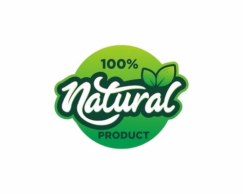 Vector 100 percent natural product label... | Premium Vector #Freepik #vector #100-pure #100-natural #100-organic #natural-label 100 Organic Logo, 100 Natural Logo, Herbal Logo Design, Herbal Logo, Flower Png Images, Honey Bottles, Bottle Label Design, Organic Logo, Drinks Design