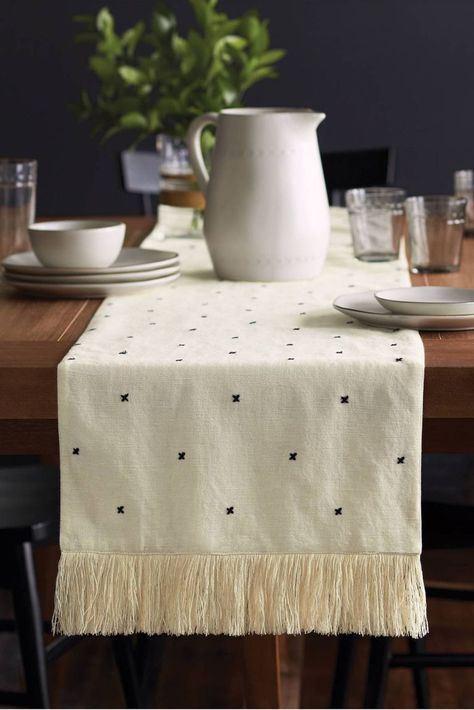 Apartment Shopping, Cream Table, Magnolia Collection, Hearth & Hand With Magnolia, Embroidered Table Runner, Target Home Decor, Chip And Joanna Gaines, Dark Wall, Industrial Modern