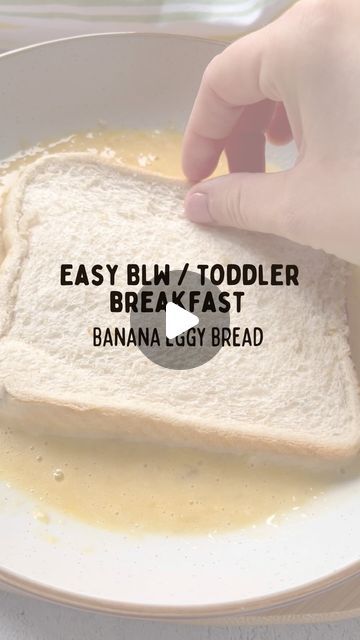 Chelsey Watkins on Instagram: "BLW / Toddler Breakfast - Banana Eggy Bread 🍌   This has been one of my favourite breakfasts to make since starting baby led weaning with my eldest 5 years ago!   🍓 We serve ours with fresh fruit and Greek yoghurt   👶🏼 suitable from 6 months +  🍌 In a bowl add 1 banana, 1 egg, splash of milk and a pinch of cinnamon into a bowl and mash with a fork until well combined. Dip 1 piece of bread into the mixture on both sides and allow to soak the mixture up. In a frying pan, add a little oil/butter and heat over a low heat. Fry each side for 1-2 minutes until the egg has cooked  #weaning #babyledweaning #wean #toddler #toddlerfoods #blw #kidsfood #toddlerbreakfast #breakfast #breakfastideas #easymeals #budgetfriendly #easyrecipes #eggybread #frenchtoast" Blw Breakfast Ideas 1 Year, Breakfast For 10 Month Old, Recipes For 1 Year Baby, One Year Old Breakfast, Breakfast Ideas For 1 Year Baby, One Year Baby Food, Baby Breakfast Ideas 1 Year Easy, Easy Breakfast For 9 Month Old, Baby Food 1 Year