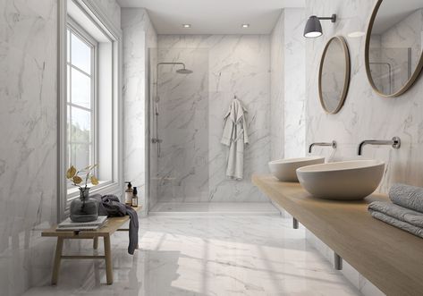 Cleaning Porcelain Tile, Easy Flooring, Cleaning Marble, French Country Bathroom, Country Bathroom, Flooring Store, Marble Look Tile, Flooring Materials, Tile Stores