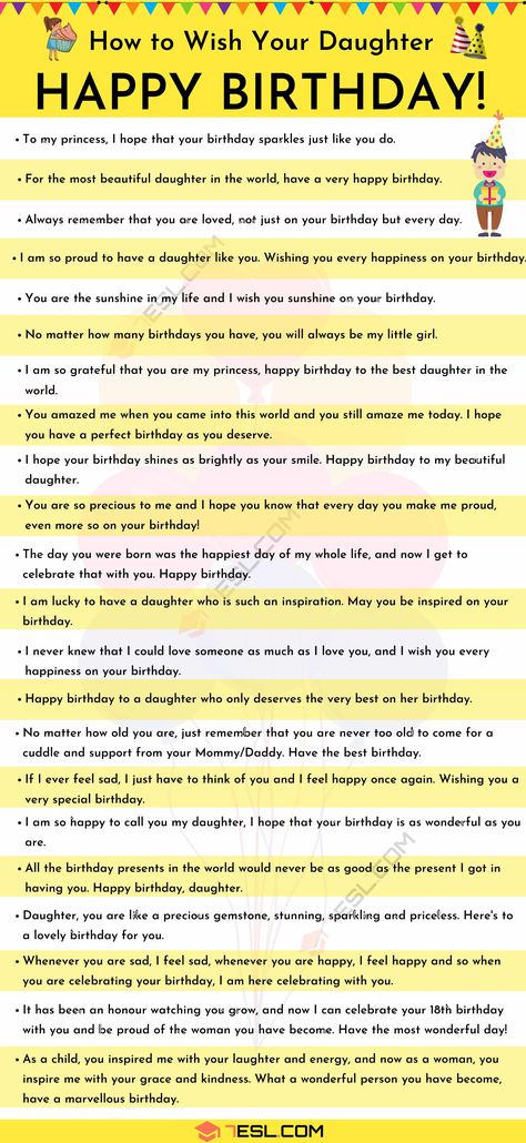 Happy Birthday Quotes For Daughter Inspiration, Personal Birthday Wishes, Daughter Birthday Wishes Parents, Happy Birthday Wish For Daughter, Birthday Wishes To Daughter From Father, Birthday Wishes In Different Ways, Birthday Wishes For Parents, Happy Birthday My Daughter Beautiful, Happy Birthday Wishes For Daughter Funny