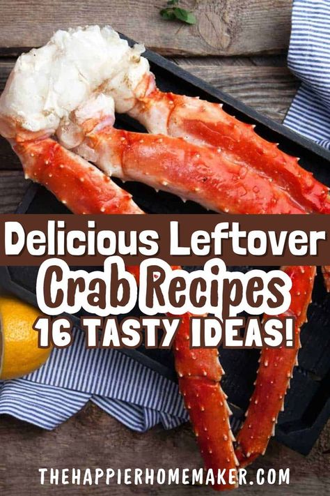 Got leftover crab and need inspiration? Look no further! Check out these 15 mouthwatering leftover crab recipes perfect for using up Dungeness, blue, snow, or king crab legs. From crab cakes to pasta dishes, these recipes ensure every last bite is savored! King Crab Recipe, Crab Meat Salad Recipe, Crab Pasta Recipes, King Crab Legs Recipe, Dungeness Crab Recipes, Crab Meat Salad, Crab Soup Recipes, Crab Legs Recipe, Mini Crab Cakes