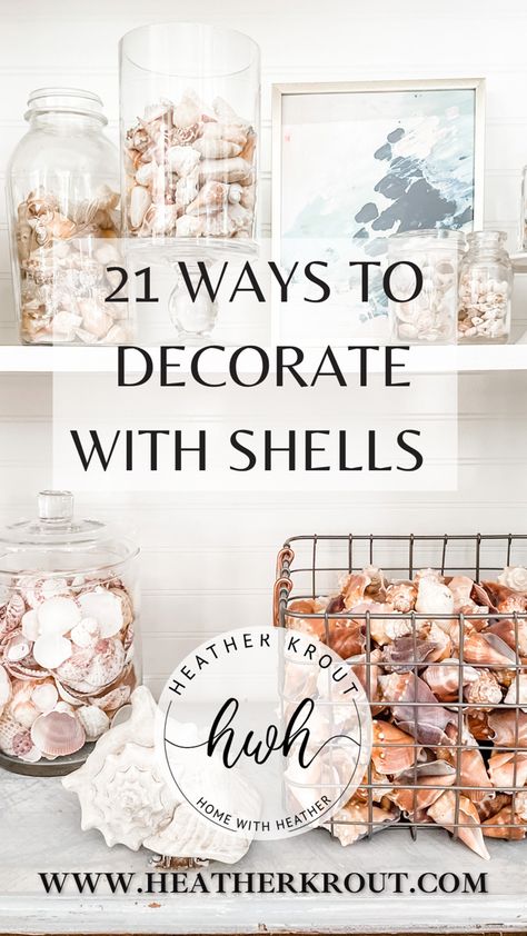 Seashell Display, Beach Crafts Diy, Seashell Art Diy, Sea Shells Diy, Beach Themed Crafts, Diy Beach Decor, Art Coquillage, Seashell Projects, Shells Diy