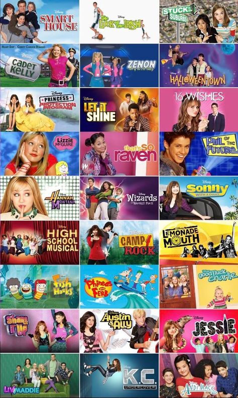 Disney Channel Shows Aesthetic, 2000 Girly Movies, Girly Tv Shows, Disney Channel Movies List, Good Disney Movies, Disney 2000s Aesthetic, 2000’s Movies, 2000s Disney Movies, Tv Show List