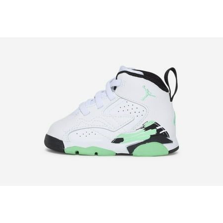 Toddler's Jordan MVP White/Green Glow-Black Size: 6.  Gender: unisex. Baby Jordans, Toddler Nikes, Girls Shoes Sneakers, Baby Nike, Baby Shoe Sizes, Toddler Sneakers, Toddler Girl Shoes, Baby Sneakers, Kids Jordans