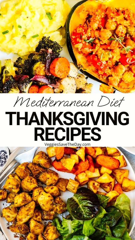 Enjoy your holiday and stay on track with your health goals with these plant based Mediterranean Diet Thanksgiving Recipes. These delicious and colorful dishes will be a hit with all types of eaters. Save this pin and follow for more easy healthy vegan recipes. Mediterranean Recipes Dairy Free, Mediterranean Diet Thanksgiving, Mediterranean Diet Recipes Thanksgiving, Mediterranean Thanksgiving Dinner, Dash Diet Thanksgiving Recipes, Dr Vegan Recipes, Mediterranean Diet Thanksgiving Recipes, Vegan Mediterranean Diet Recipes, Dairy Free Mediterranean Recipes