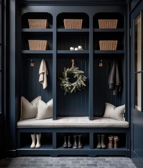 Kelly Jones (@plankandpillow) • Instagram photos and videos Contemporary Mudroom, Mudroom Remodel, Mudroom Decor, Mudroom Laundry Room, Mudroom Design, Hal Decor, Boot Room, Mudroom Bench, Mud Room