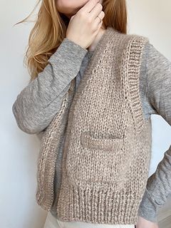 Knit Vest Pattern Women, Knit Vest Pattern, Vogue Knitting, My Favourite Things, Vest Pattern, Sweater Knitting Patterns, Work Tops, No 5, Knit Fashion