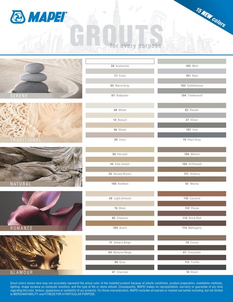 Mapei Grout Color Chart available at belktile.com | BELK Tile Mapei Grout Colors, Tile Grout Color, Mapei Grout, Grout Colors, Grout Sealer, Birth Colors, Floor And Decor, Sanded Grout, Grout Color