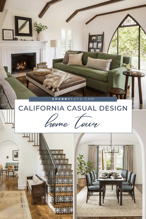 Homes In California, Casual California Decor, California House Aesthetic, California Casual Interior Design, California Mediterranean Homes, California Bungalow Interior, California Casual Style, Bungalow Interior, California Decor