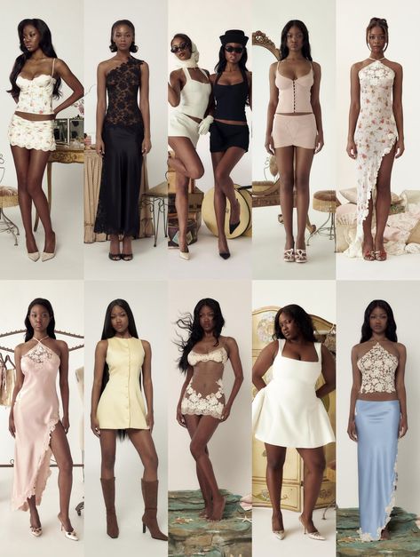 Mirror Palais Aesthetic, Mirror Palais, Feminine Outfits, Brand Ideas, Concept Clothing, Black Femininity, Clothes Collection, Cute Fashion, Classy Outfits