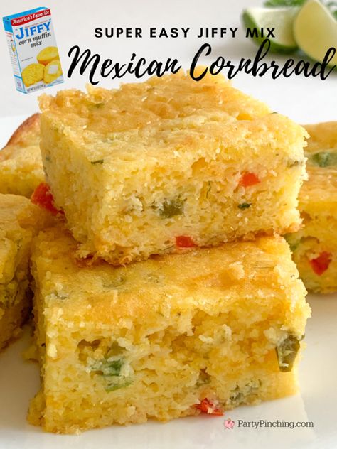 jiffy mexican cornbread, easy jiffy mix corn bread, savory cornbread Mexican Cornbread Jiffy, Easy Mexican Cornbread, Mexican Cornbread Recipe, Savory Cornbread, Jalapeno Cheddar Cornbread, Cheddar Cornbread, Mexican Cornbread, Jiffy Corn Muffin Mix, Jiffy Cornbread