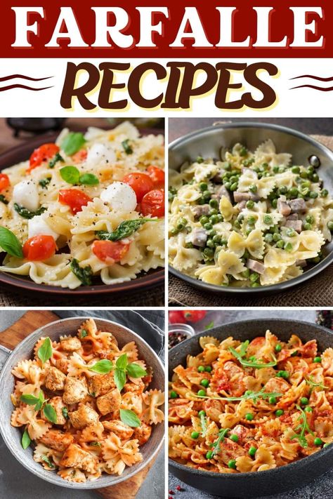 You can't go wrong with these classic farfalle recipes! From creamy dishes to veggie-rich pasta to lasagna, these meals are fun, satisfying, and delicious. Farfalle Pasta Salad, Farfalle Pasta Recipes, Cheap Pasta Recipes, Farfalle Recipes, Pasta Recipes For Kids, Bulking Diet, Ground Beef Pasta Recipes, Beef Pasta Recipes, Ground Beef Pasta