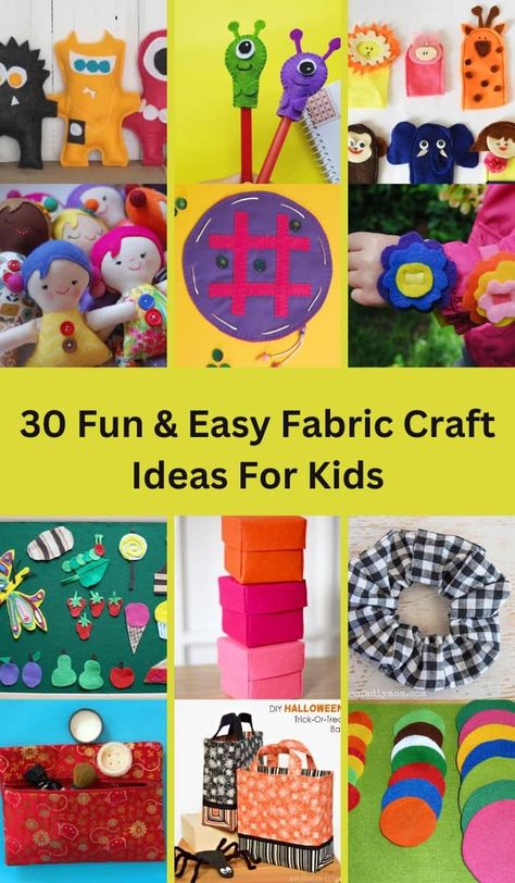 Fabric Crafts For Kids No Sew, Fabric Crafts For Kids, Useful Items, Scrap Fabric Projects, Craft Ideas For Kids, Scrap Material, Lasagna Recipe, Fabric Craft, Fabric Projects