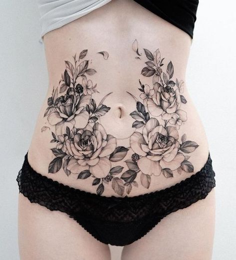 How to choose a design when there are so many different tattoo ideas? We are here to help you. 60+ awesome and trendy designs for rose tattoos await you. Belly Tattoo Ideas, Stomach Tattoos For Women, Belly Tattoos For Women, Henna Belly, Belly Button Tattoos, Lower Belly Tattoos, Abdomen Tattoo, Small Belly, Lower Stomach Tattoos