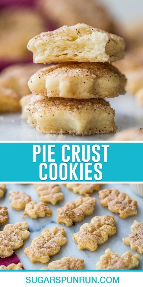 Decorating Pies, Super Easy Cookies, Leftover Pie Dough, Pie Crust Dessert, Leftover Pie Crust, Cookie Dough Pie, Ready Made Pie Crust, Pie Crust Cookies, Pie Crust Uses