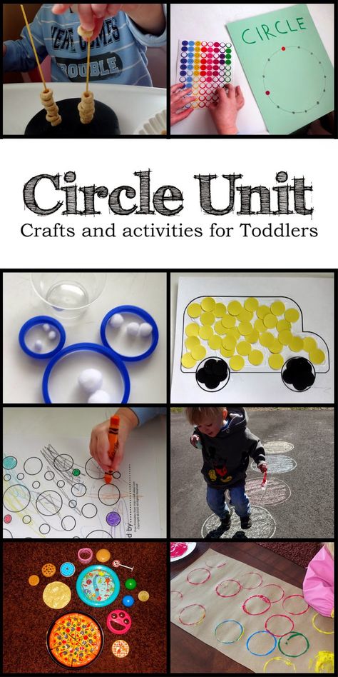 Circles - Crafts and activities for toddlers learning their shapes. Shapes Lessons, Feed The Hungry, Shape Activities Preschool, Toddler Lessons, Imagination Tree, Teaching Shapes, Circle Crafts, Toddler Classroom, Shapes Preschool