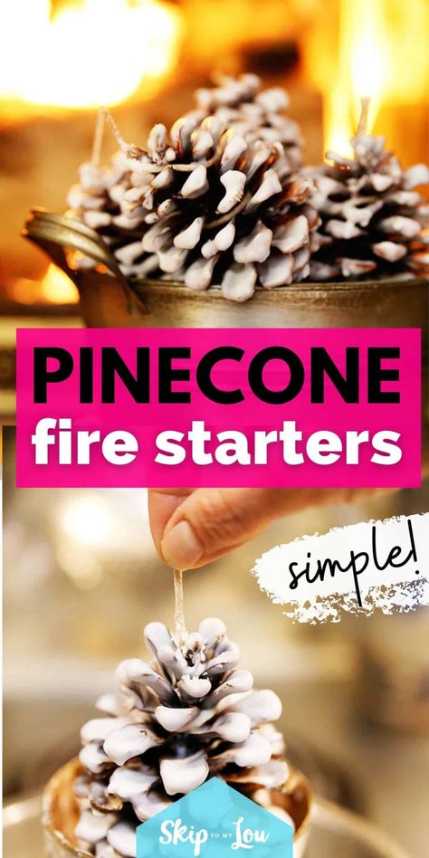 Pinecone Firestarters, Firestarters Diy, Cards Making Ideas, Bat Garland, Homemade Fire Starters, Pinecone Fire Starters, Fire Starters Diy, Card Making Ideas Easy, Garland Tutorial