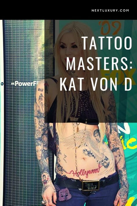 A talented tattoo artist most famous for her role on TLC series Miami Ink and LA Ink, there is much more to Kat Von D than just a TV show. #tattooideas Kat Von D Tattoos Portfolio, Legendary Tattoo, Rapper Lil Wayne, Kat Von D Tattoos, Famous Tattoo Artists, Miami Ink, Blackout Tattoo, Tattoo Master, Female Drawing