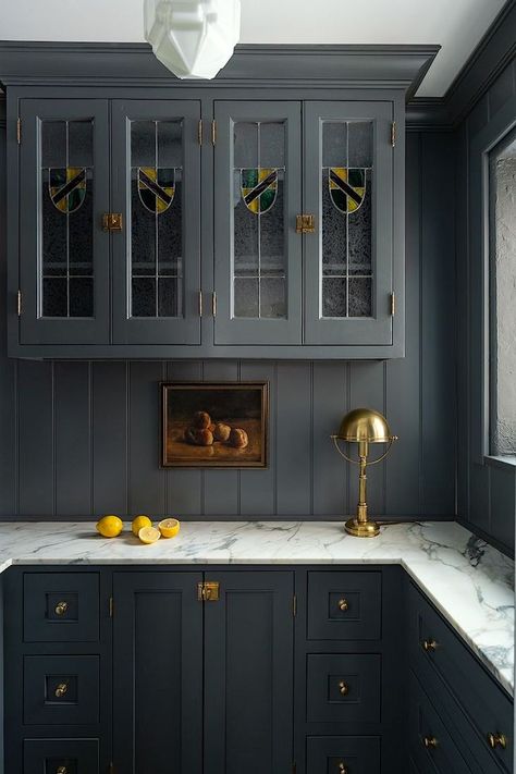 Six Drab Paint Colors - Should You Try Them? - Laurel Home Inset Bedroom Wall, Beadboard Kitchen Backsplash, Whittney Parkinson Design, Whittney Parkinson, Beadboard Kitchen, 1920s Kitchen, Farrow Bal, Beadboard Backsplash, Tudor Style Homes