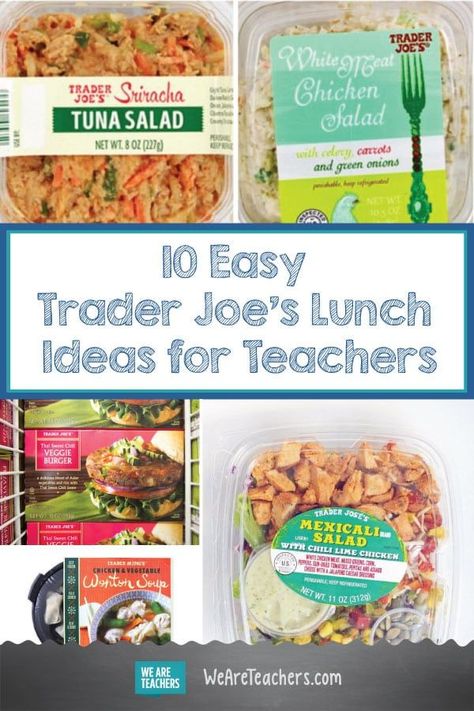 10 Easy Trader Joe’s Lunch Ideas for Teachers - WeAreTeacher. These recipes and ideas are make for such yummy lunches! Easy Lunch Ideas Trader Joes, Trader Joe Lunch Meal Prep, Trader Joes Meal Prep Lunch, Trader Joe’s Lunch Ideas For Work, Easy Trader Joe’s Lunch, Trader Joe’s Work Lunch, Trader Joe’s Lunch Meal Prep, Trader Joe Lunch Ideas, Lunch Ideas Trader Joe’s