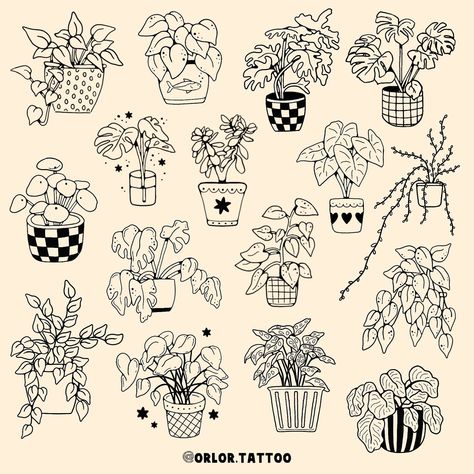 house plant flash!!!! 🪴 so so excited for these 🥹 swipe for colour option ideas! all available now for handpoke. can also do shading for these too just ask :) I’ve got a few slots left for July and am also now booking August. my availability is saved to my highlights! message me or use my booking form to book your tattoos. can’t wait to tattoo these 🥰 @harmlesstattoo Braintree, Essex #handpoke #essextattoo #hertfordshiretattoo #suffolktattoo #flashsheet #plantflash #planttattoo #monsterat... Small House Plant Tattoo, Garden Flash Tattoo, Nature Lover Tattoo Ideas, Gardener Tattoo Ideas, House Plants Tattoo, Patchwork Flash Sheet, Windowsill Tattoo, House Plant Tattoos, Indoor Plant Tattoo