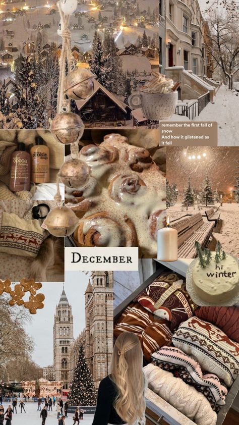 #december #winter Winter Wallpapers Aesthetic Iphone, Cozy Winter Aesthetic, December Wallpaper, December Winter, Girl Wallpapers, Christmas Dreaming, Girly Wallpapers, Xmas Wallpaper, Christmas Collage