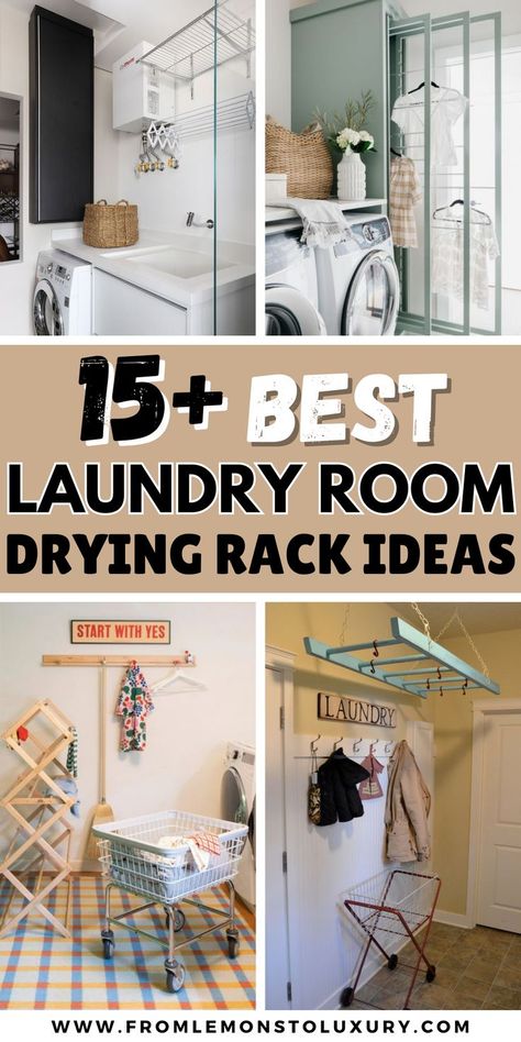 laundry room drying rack ideas Laundry Room With Drying Rack, Laundry Room Ideas Drying Rack, Pull Out Drying Rack Laundry, Sink With Drying Rack, Laundry Room Drying Rack Ideas, Drying Rack Ideas, Laundry Room Table, Laundry Room Drying, Ideas For Laundry Room