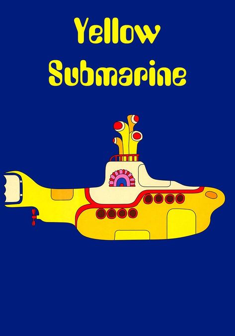 Beatles-“Yellow Submarine” From Juanki Lugo Yellow Submarine Art, Beatles Yellow Submarine, Beatles Pictures, Beatles Yellow, Beatles Art, Yellow Submarine, Bart Simpson, Aesthetic Art, Submarine