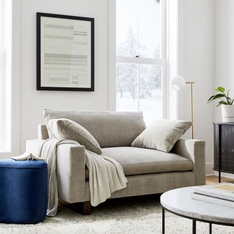 11 Big and Comfy Sofas The Whole Family Will Love Lounging On Chair Lounge, Oversized Chair, Stylish Curtains, Chair And A Half, Reading Chair, A Living Room, Comfortable Chair, Dark Walnut, West Elm