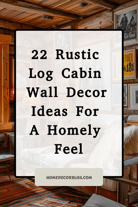 Explore a collection of 22 charming rustic log cabin wall decor ideas to create a cozy and inviting atmosphere in your home. These delightful decor ideas will add warmth and character to any space, giving it that homely feel you've been looking for. Whether you're a fan of traditional wood accents or chic modern rustic design, there's something here for everyone. From beautiful wooden signs to unique DIY projects, these ideas are sure to inspire your next decorating adventure. Entryway Ideas Wood Wall, Vintage Rustic Home Decor, Primitive Wall Decor Ideas, Cabin Wall Decor Ideas, Log Cabin Decorating Ideas, Cabin Wall Decor, Log Cabin Interior, Log Wall, Rustic Log Cabin