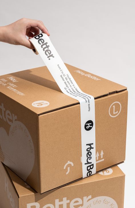 HeyBetter :: Behance Mailer Box Design, Box Layout, Custom Shipping Boxes, Direct Mail Design, Carton Design, Corrugated Packaging, Kraft Paper Packaging, Box Icon, Mailer Box