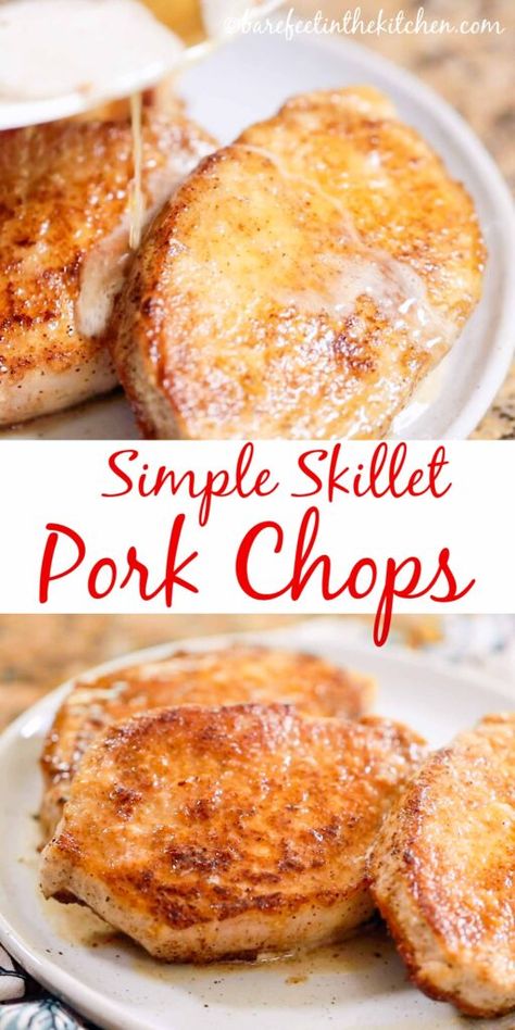 Stove-top Pork Chops Stove Top Pork Chops, Fried Boneless Pork Chops, Skillet Pork Chop Recipes, Cooking Boneless Pork Chops, Oven Pork Chops, Skillet Pork Chops, Boneless Pork Chop Recipes, Pork Chop Recipes Crockpot, Cooking Pork Chops