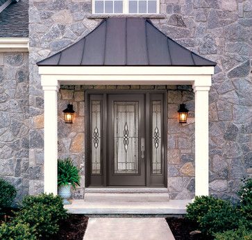 front entrance door overhangs | All Products / Floors, Windows & Doors / Doors / Front Doors Awning On Front Of House, Porch On Colonial House, Front Door Canopy Ideas Entrance, Front Door Overhang Ideas, Front Door Overhang Entrance Porticos, Front Porch Portico Ideas, Front Awning Ideas Entrance, Front Door Shade Ideas, Front Door Awning Entrance