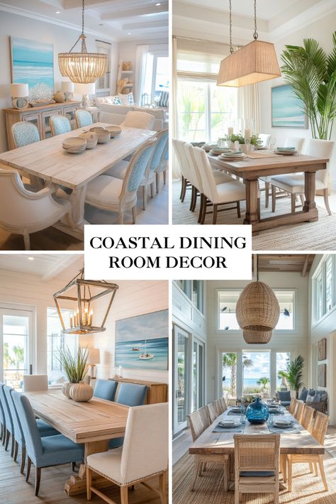 "🌊🍽️ Transform your dining space with Coastal Dining Room Decor! Think light, breezy vibes with nautical accents, driftwood, and soft blues. Perfect for a relaxing, beach-inspired meal at home. 🐚🌴 #CoastalDecor #DiningRoomDesign #BeachStyle" Modern Coastal Breakfast Table, Coastal Home Dining Room, Dining Table Beach House, Coastal Dining Room Lighting, Twin Bed Platform, Coastal Dining Room Ideas, Small Kitchen Cabinet Storage, Coastal Dining Room Decor, Modern Coastal Dining Room