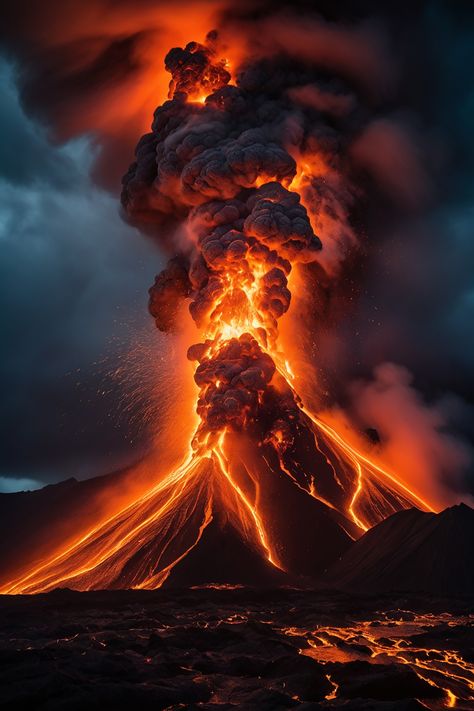 Witness the primal dance of fire and molten rock in this mesmerizing video, portraying the awe-inspiring force of a volcanic eruption. Vivid colors and dramatic lighting bring to life the intensity of nature’s fury, creating a breathtaking spectacle that will leave you speechless. #volcano #eruption #nature #fire #rock #video #mesmerizing #breathtaking #spectacle #dramatic Volcano Aesthetic, Volcano Photography, Volcano Pictures, Molten Rock, Dead Forest, Shield Volcano, Erupting Volcano, Volcano Eruption, Volcanic Eruption