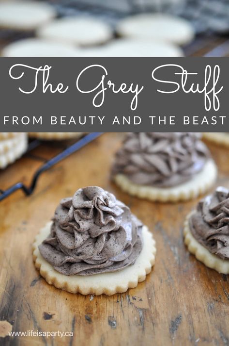 The Grey Stuff Recipe - Life is a Party Grey Foods For Party, Gray Foods For Party, The Gray Stuff, The Gray Stuff Recipe, Grey Snacks For Color Party, Recipes Inspired By Movies, Desserts From Movies, Grey Stuff Recipe Disney, Gray Food Ideas