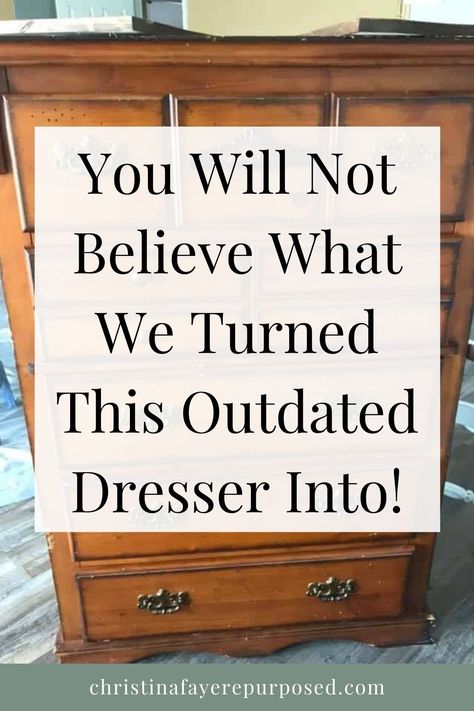 Refinished Dresser Diy, Orange Dresser, Cherry Furniture, Dresser Refinish, Repurposed Dresser, Diy Dresser Makeover, Refinishing Furniture Diy, Porch Colors, Painting Concrete Porch