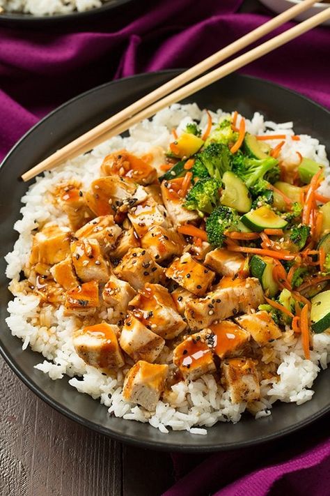 Ayam Teriyaki, Veggie Rice Bowl, Veggie Rice, Grilled Chicken Recipes Easy, Teriyaki Chicken And Rice, Riced Veggies, Chicken Rice Bowls, Easy Grilled Chicken, Rice Bowls Recipes